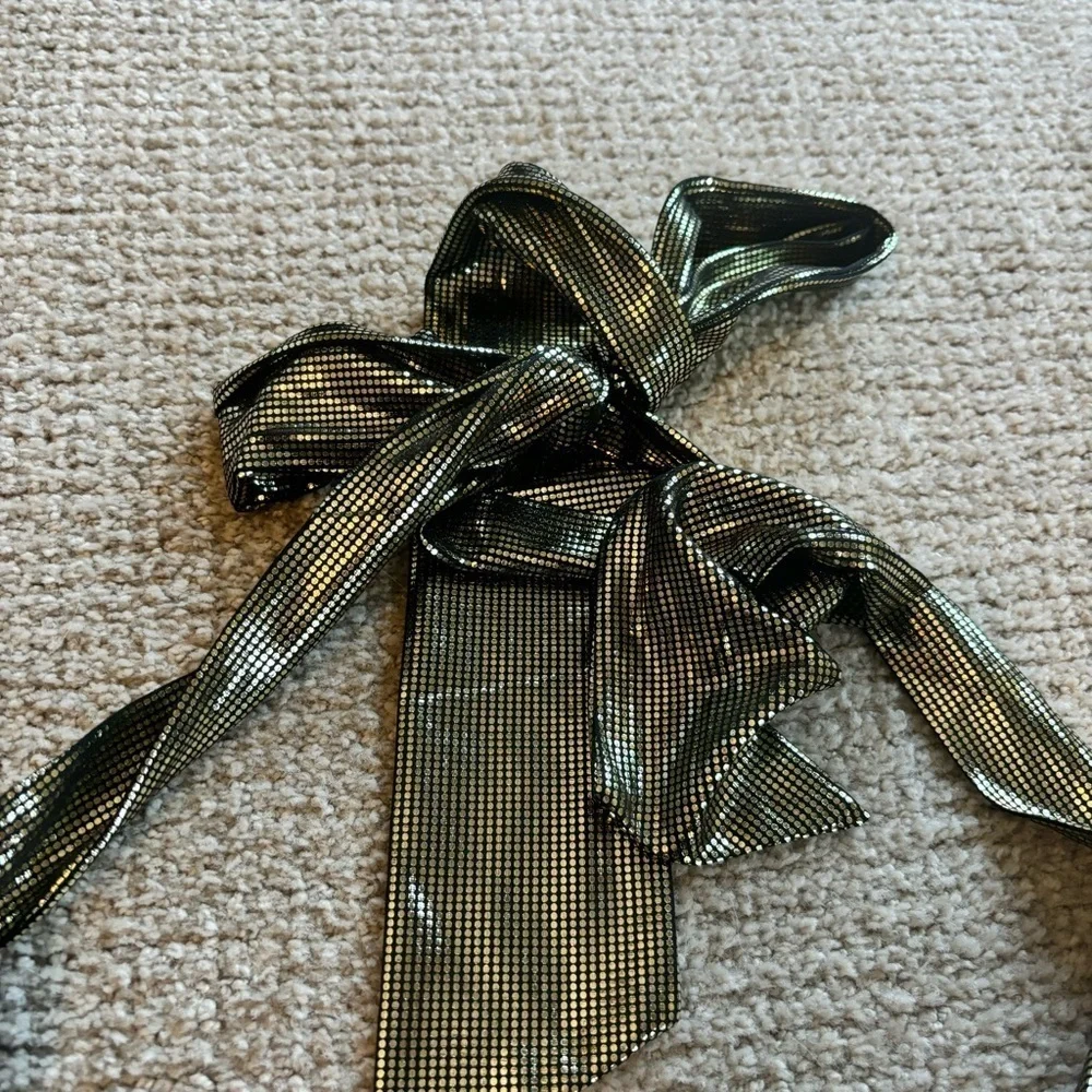 SHEIN Gold Metallic Mini Dress - size L - Picture 2 of 6